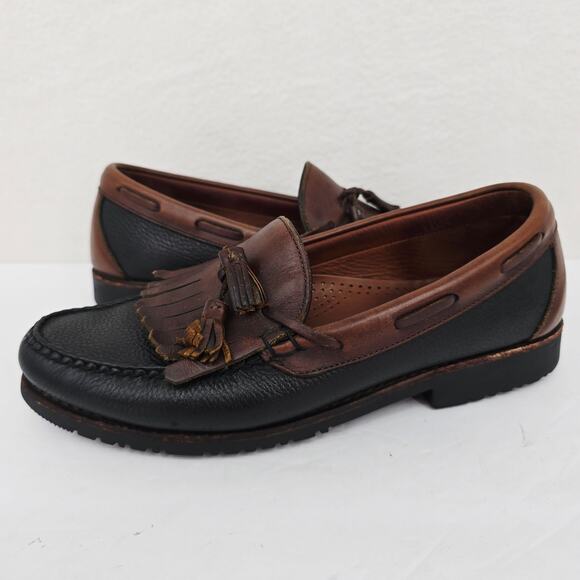 Allen Edmonds Nashua Loafers Leather Black Brown 9.5 main image 6